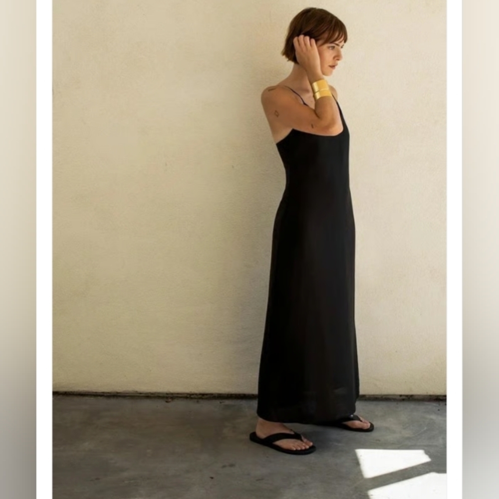 Zara ZW Collection Linen Blend Midi Dress - Picture 4 of 4